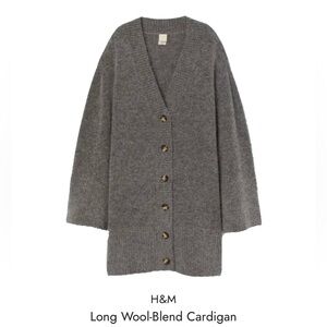 H&M Charcoal Wool Blend Jacket